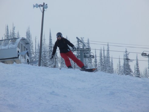 Rachel shredding the pow!!